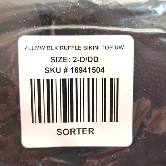 ❤️NWT VINTAGE TORRID UNDERWIRE SWIM TOP RUFFLE BLACK - PLUS SIZE - Picture 8 of 11